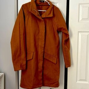 Large, CBR brand dress coat in a rich brown. Worn once. Perfect condition.